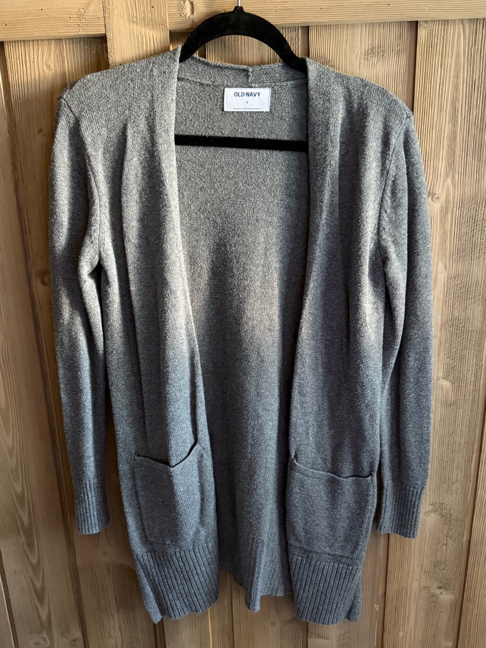 Old Navy Women's Gray Open-Front Cardigan with Pockets